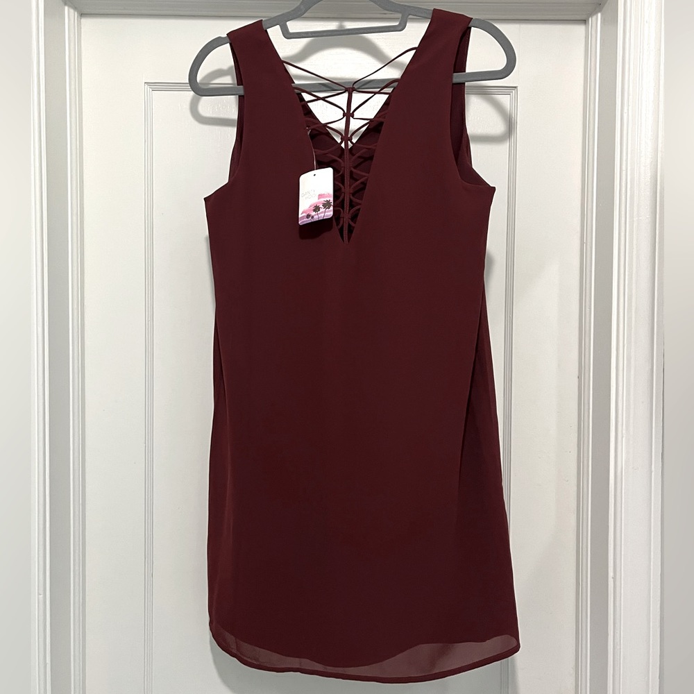 Dainty Hooligan Wine Over Time Shift Dress- M